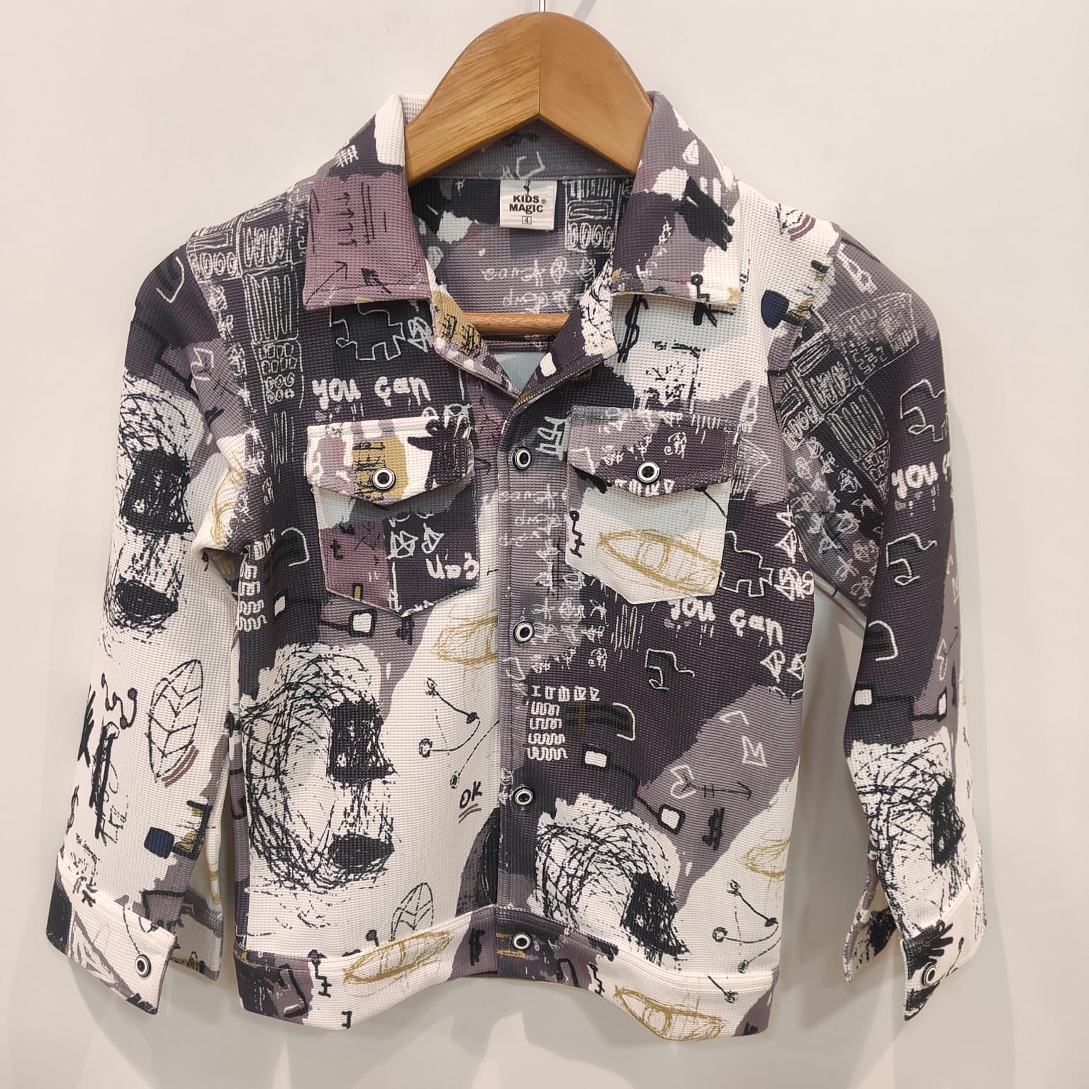 WhatsApp Image 2026-02-02 at 6.26.36 PM (1) Trendy Abstract Print Kids Jacket Shirt | Stylish & Comfortable Wear for Boys