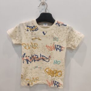 Boys Graffiti Print Cotton T-Shirt | Trendy Casual Summer Wear for Kids
