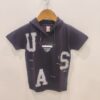 Kids Navy Blue Hooded T-Shirt | Printed Cotton Half Sleeve Hoodie Tee for Boys