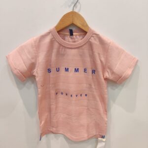 Kids Summer Forever Cotton T-Shirt – Soft Peach Casual Wear for Boys & Girls