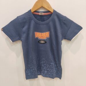 Boys Blue Graphic T-Shirt – Less Rules Please Printed Casual Cotton Tee