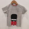 Grey British Guard Graphic T-Shirt for Kids – Cute Cotton Casual Tee for Boys & Girls