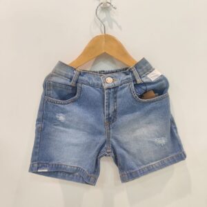 Boys Light Wash Denim Shorts – Kids Casual Summer Jean Shorts with Distressed Detail