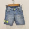 Kids Light Blue Denim Shorts with Neon Button – Stylish Boys Casual Summer Jean Shorts